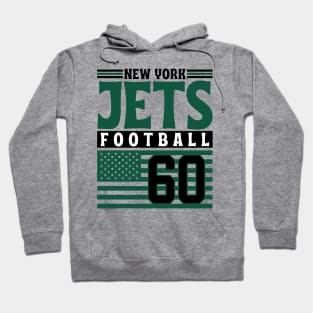 New York Jets 1960 American Flag Football Hoodie